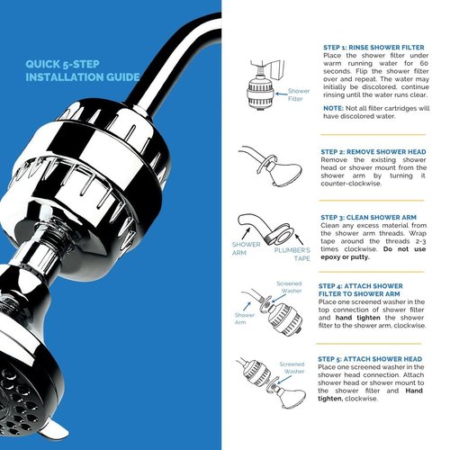 AquaBliss High Output Revitalizing Shower Filter - Reduces Dry Itchy Skin, Dandruff, Eczema, and Dramatically Improves The Condition of Your Skin, Hair and Nails - Brushed Nickel (SF100-BN)