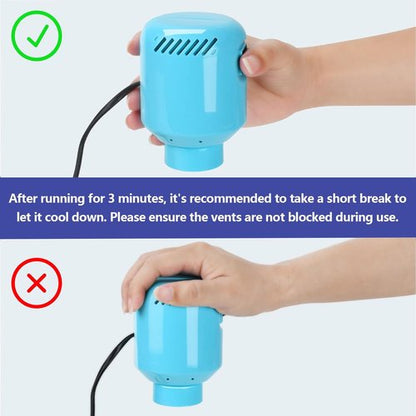 HOTBAG Electric Air Pump - Portable Vacuum Pump for Travel & Storage Bags - Blue