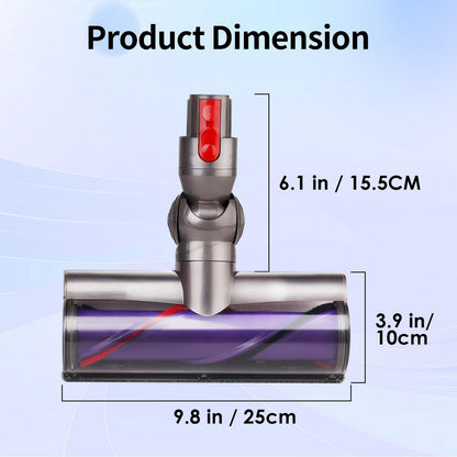 Quick-Release Replacement Head Vacuum Cleaner Kit Compatible with Dyson V7,V8,V10,V11,V15 Cordless Vacuum Cleaners,V8 Replacement Vacuum Attachment Parts with 1 Roller Brush