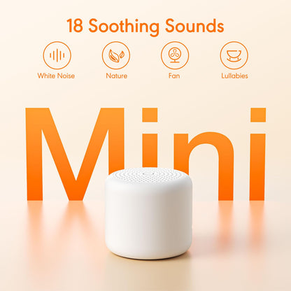 SMILEBOP White Noise Sound Machine, Portable White Noise Machine for Sleeping with 18 Soothing Sounds, Timer & Memory Function, for Baby Adults, Travel, Office, Hotel Privacy (Mini)