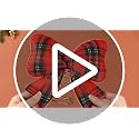 Plaid Bow Christmas Tree Topper Felt Holiday Decor - 9.06 Inches - Red Buffalo Plaid - Stable Spiral Base - Farmhouse Style