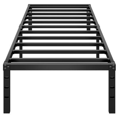 HLIPHA Metal Platform Bed Frame 18 Inch Tall,No Box Spring Needed,Twin Size Bed with Heavy Duty Strong Support Slats,Easy to Assemble,Black