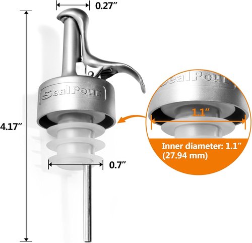 Liquor Pour Spouts, Liquor Bottle Pourer Spouts, Alcohol Pour Spouts,Bar Pour Spouts,Suitable for Alcohol, Beverage, Vinegar, Wine for Bar Accessories-2Pcs