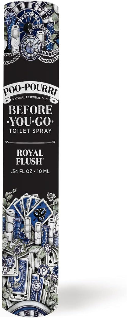 Poo-Pourri Before-You-Go Toilet Spray - Royal Flush Travel Size 10 mL | Eucalyptus & Spearmint Scent