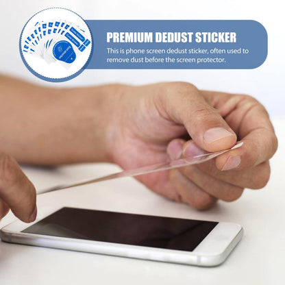 Uonlytech LCD Screen Cleaning Decals - 600 Pcs Portable Dust Removal Stickers for Phones & Tablets
