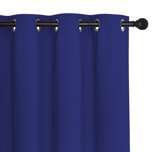 NICETOWN Bedroom Blackout Curtains Panels - Window Treatment Thermal Insulated Solid Grommet Blackout for Living Room (Set of 2, 66 by 54 Inch, Navy Blue)