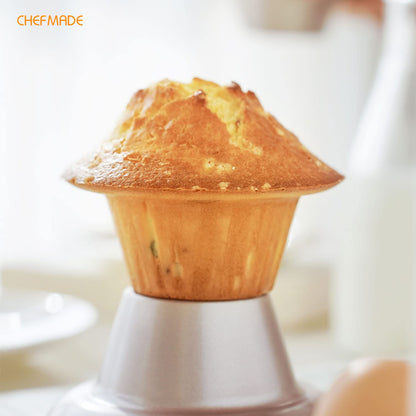 CHEFMADE Muffin Cake Pan, Nonstick 4-Inch 4Pcs Cupcake Pan Set Muffin Cake Pan, Nonstick 4-Inch 4Pcs Cupcake Pan Set