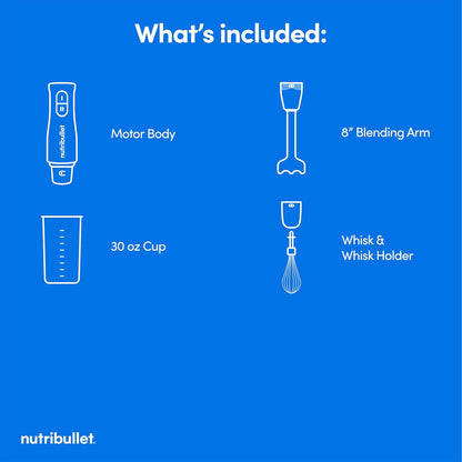 Nutribullet Lite Immersion Blender - Compact Dark Gray Design for Effortless Blending