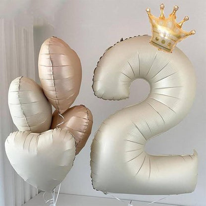 Big Foil 21 Balloon - 40 Inch Cream White Number for 21st Birthday & Anniversary Celebrations