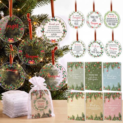 Christmas Appreciation Wreath Gifts Set - Coworkers 24 Pcs Holiday Decor