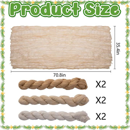 6 Pcs Nativity Scene Rustic Table Runner Xmas Decor - Desert Design