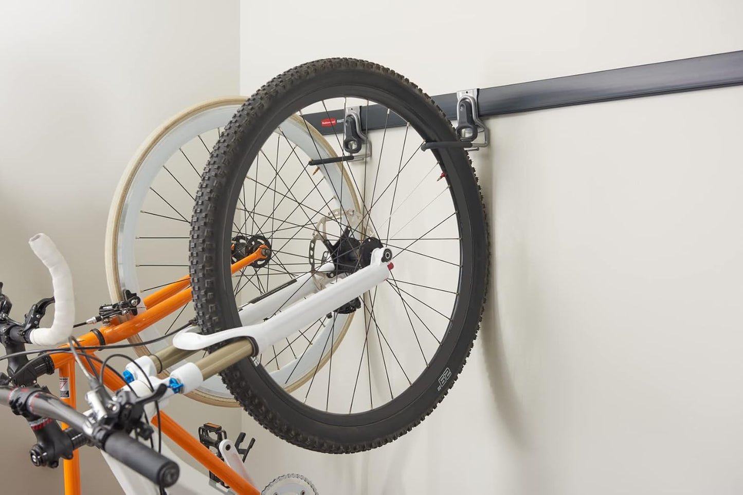 Rubbermaid FastTrack Vertical Bike Hook - Heavy-Duty Wall Mount for Garage Storage | Holds Up to 50 Pounds
