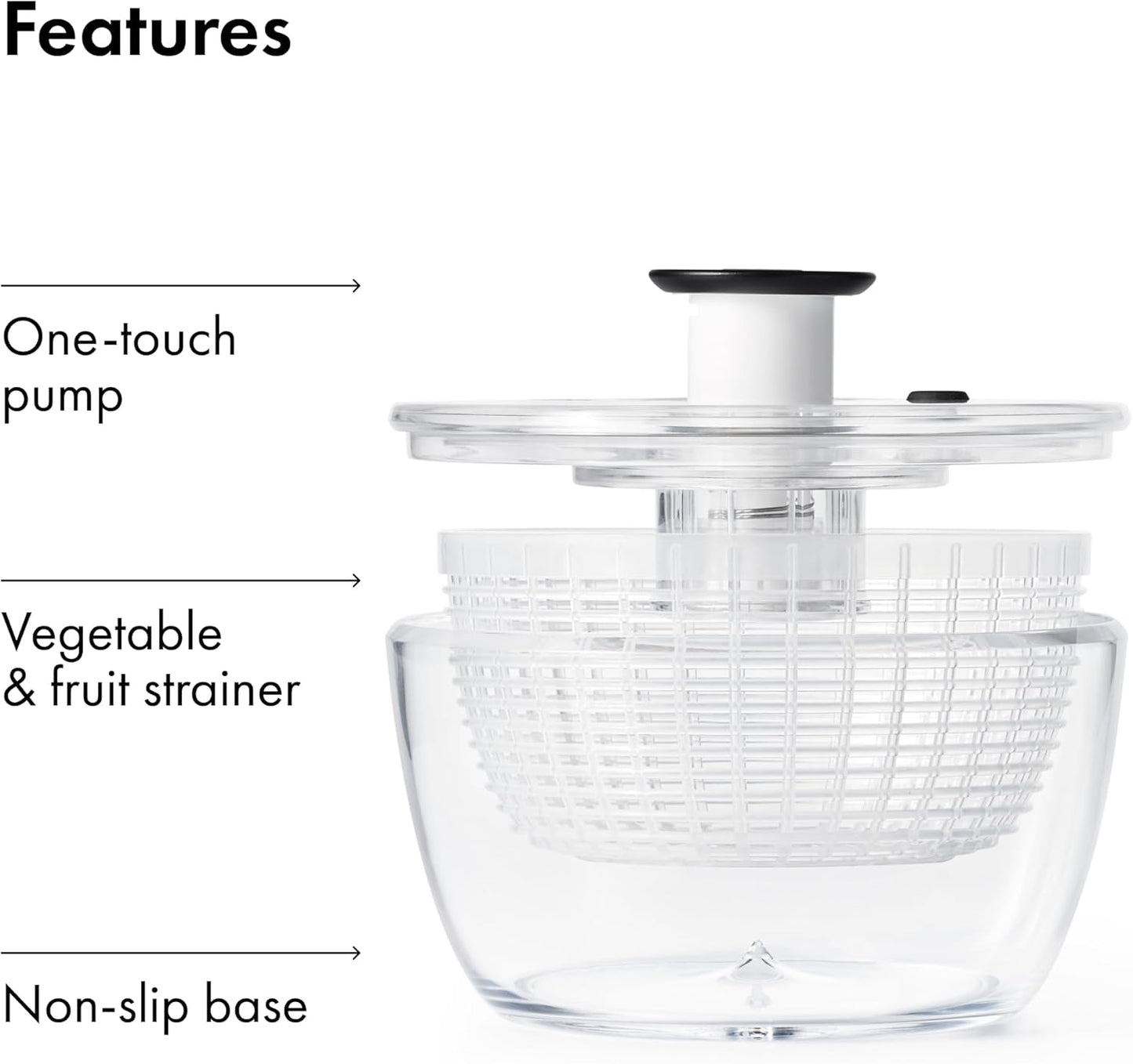 OXO Good Grips Salad Spinner - Efficient Lettuce & Herb Washer | Compact Design for Easy Use
