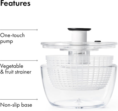 OXO Good Grips Salad Spinner - Efficient Lettuce & Herb Washer | Compact Design for Easy Use