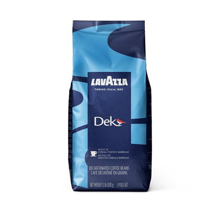 Lavazza DEK Whole Bean Coffee - Arabica & Robusta Blend, 1.1 lb Bag for Rich Flavor
