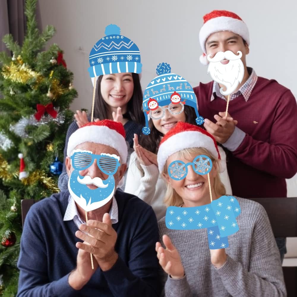 Snowman Photo Booth Props - Winter Wonderland Theme | 25 Fun and Festive Pieces