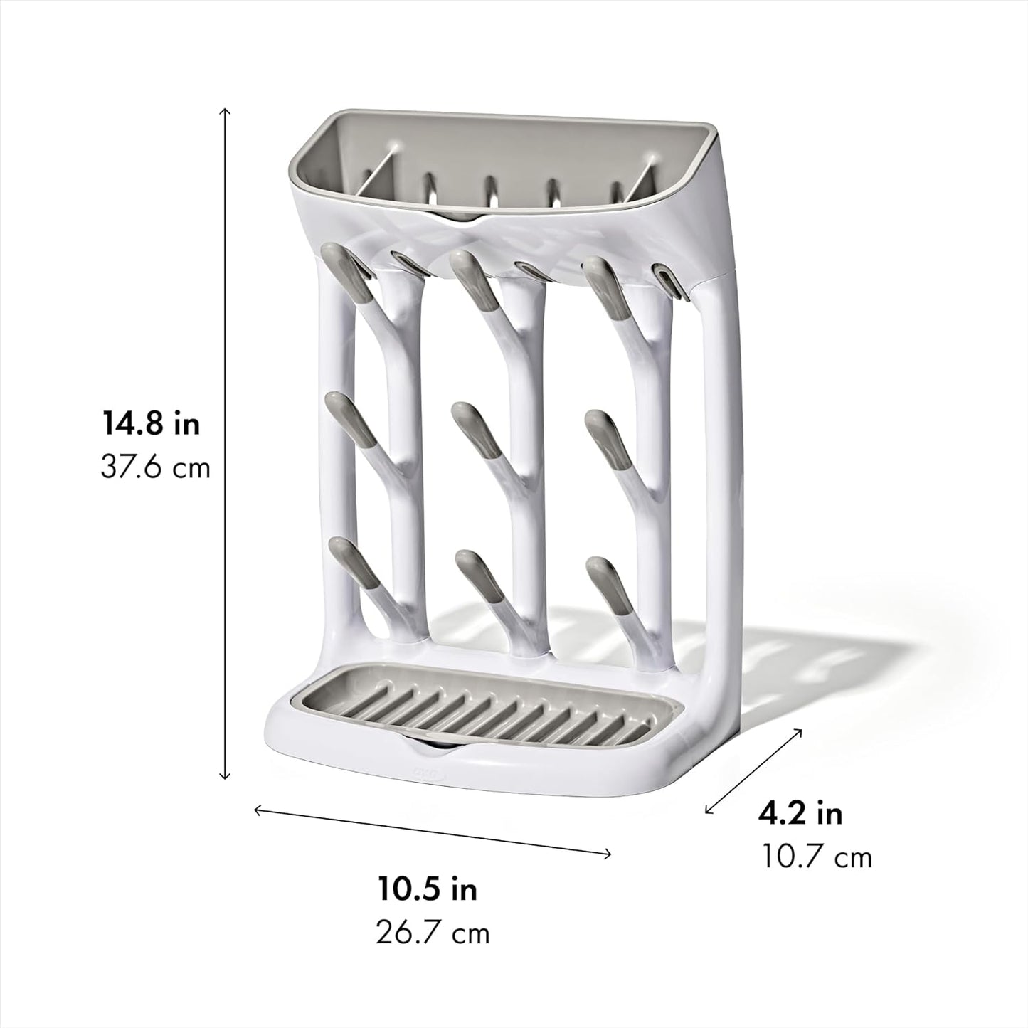 OXO Tot Drying Rack - Space-Saving Design for Efficient Dish Drying | Compact & Practical