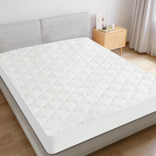 Mattress Protector Waterproof Twin Size for Kid, Soft & Cooling Twin Mattress Pad Cover Quilted for Single Bed Fitted with Deep Pocket up to 14" Depth