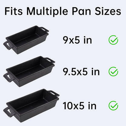 NiHome Silicone Bread Loaf Pan Liners - Reusable Nonstick Design for 9x5, 9.5x5, & 10x5 Inch Pans | Easy to Clean