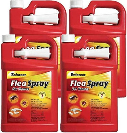 Enforcer Flea Spray for Homes - Prevents Infestation for Up to 7 Months | 1 Gallon (Case of 4)