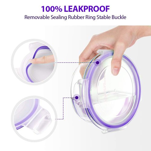 Bayco Glass Food Storage Containers with Lids, [24 Piece] Meal Prep Containers, Airtight Bento Boxes, BPA Free & Leak Proof (12 lids & 12 Containers) - Purple