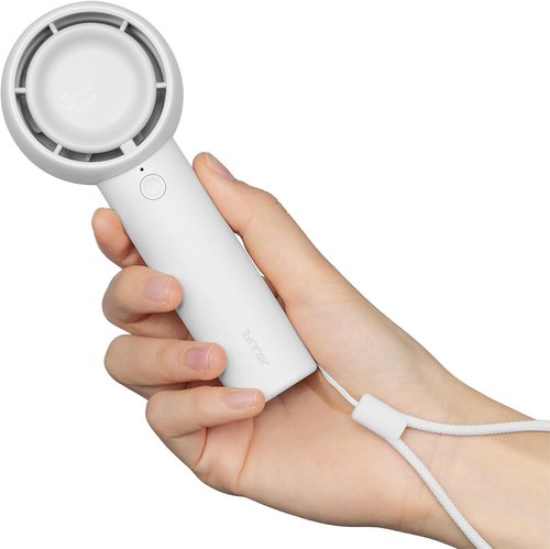 JISULIFE Mini Portable Bladeless Fan - Powerful 5-Speed Turbo Design | USB Rechargeable, 16Hrs Cooling Time, Ideal for Travel & Gifts