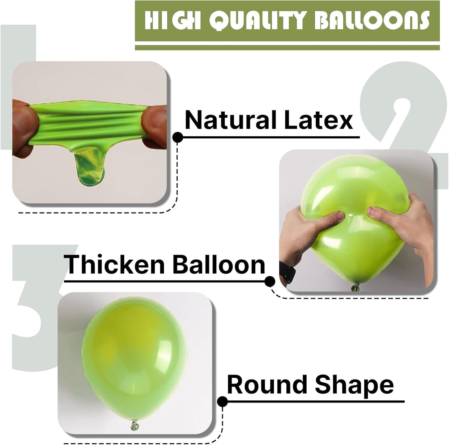PartyWoo Lime Green Balloons - 100pcs 5-Inch Latex Helium Balloons for Graduation & Birthday Decor