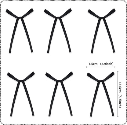 Skiennix 30 Pack Black Bow Cupcake Toppers - Elegant Ribbon Bows for Birthday & Baby Shower Decor