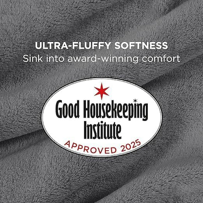 Skiennix Fleece King Size Blanket - Soft Lightweight Plush Cozy Microfiber in Light Blue (39.4" × 59.1")