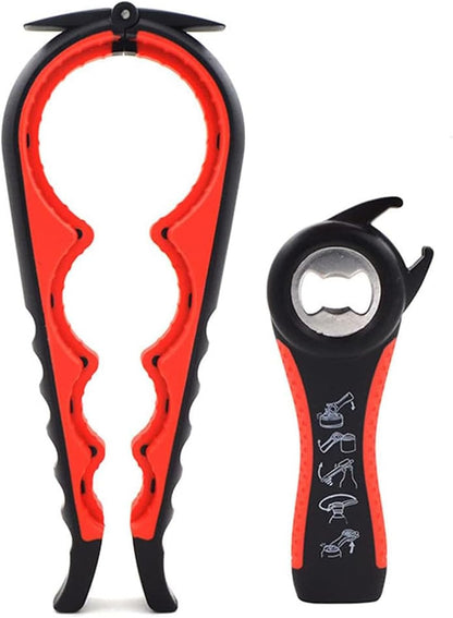 Skiennix Bottle Opener - Ergonomic Jar Opener for Arthritic Hands | Ideal for Seniors & Kids - Black