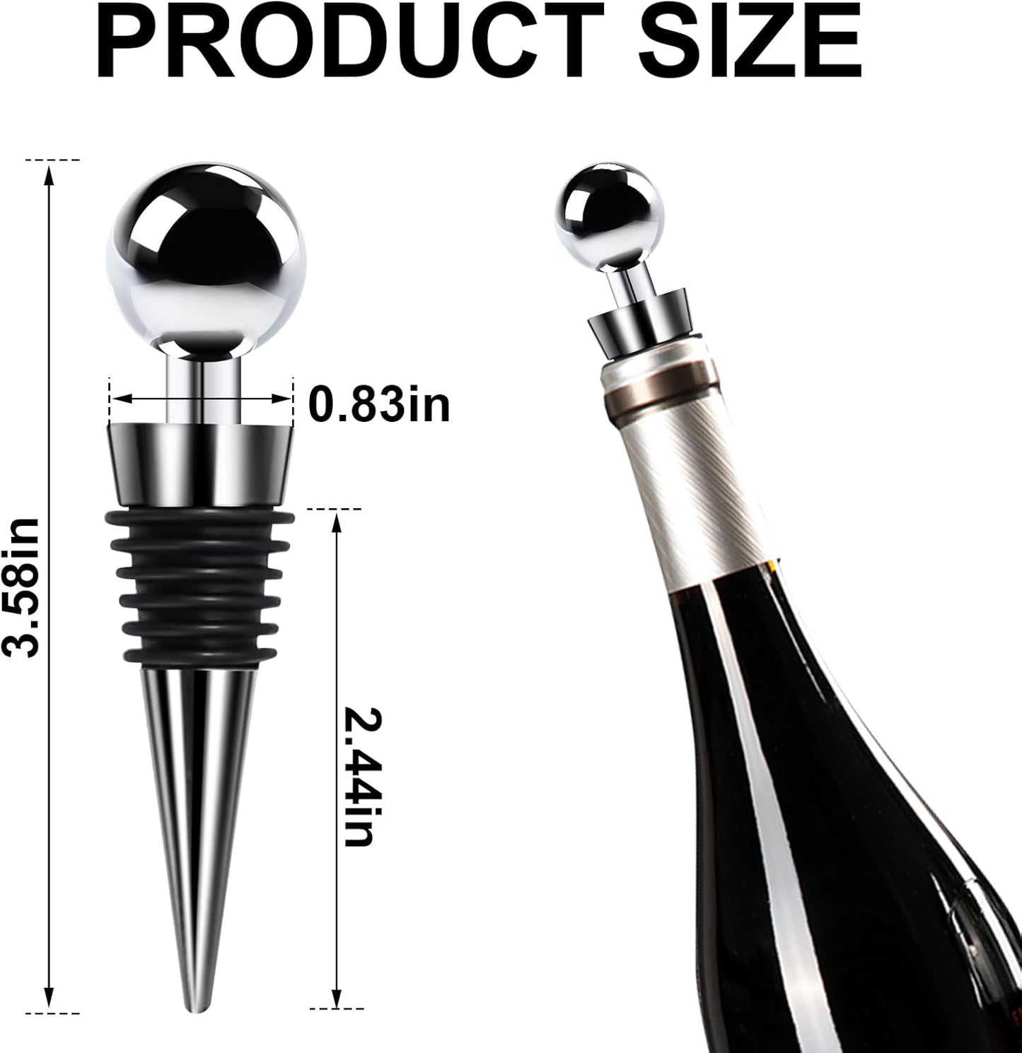 Wine Bottle Stopper 3PCS Wine Stoppers for Wine Bottles Wine Stoppers Bottle Stopper Silicone Wine Bottle Stopper Wine Toppers for Wine Bottles for Home, Hotel, Club, Bar Venues