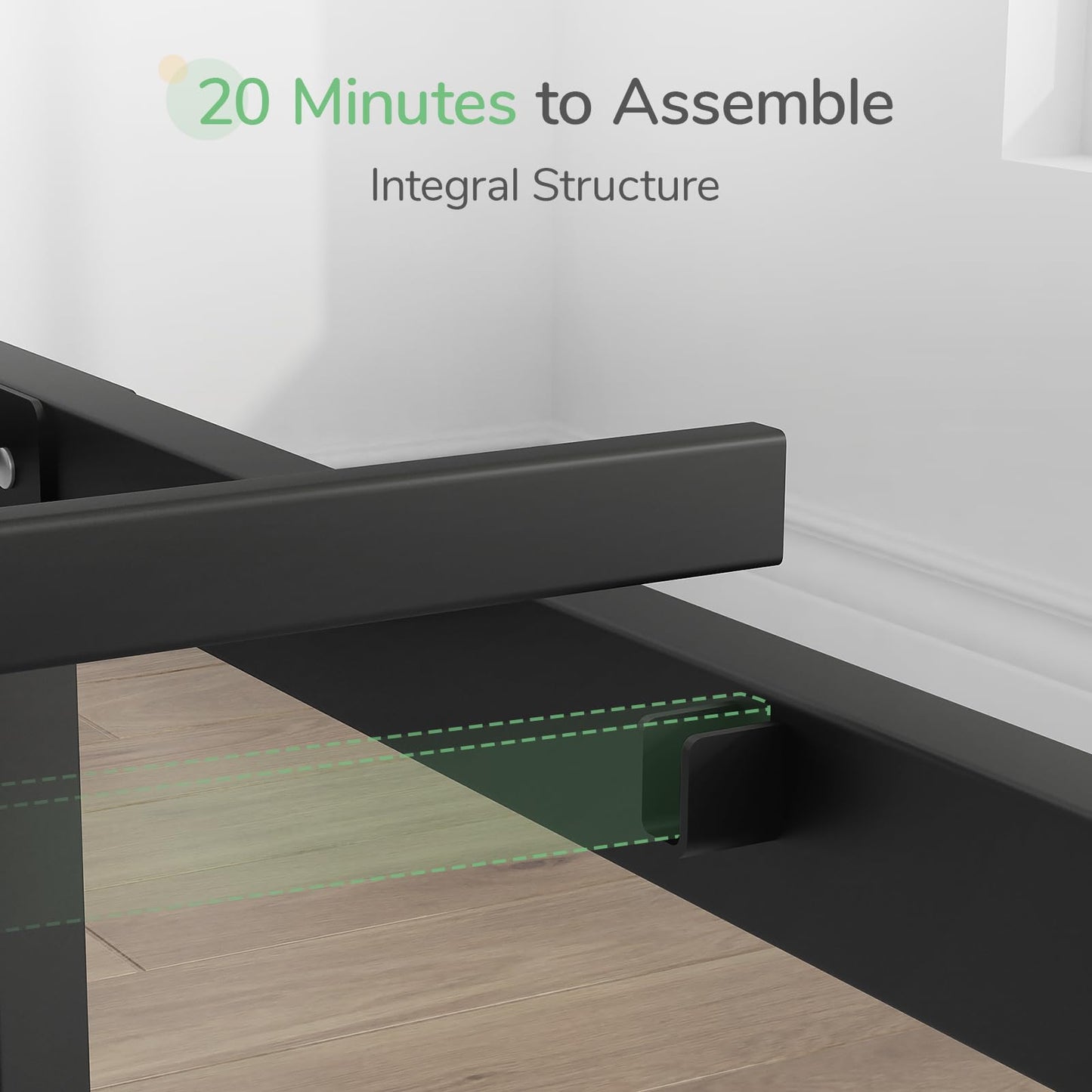 Novilla Twin Bed Frame, 14 Inch Metal Platform Bed Frame Twin Size No Box Spring Needed, Heavy Duty Steel Slat Support, Easy Assembly