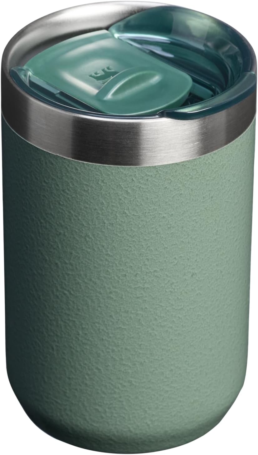 STANLEY Everyday Camp Cup 12 oz - Insulated Stainless Steel Coffee & Tea Mug | BPA-Free | Hammertone Green