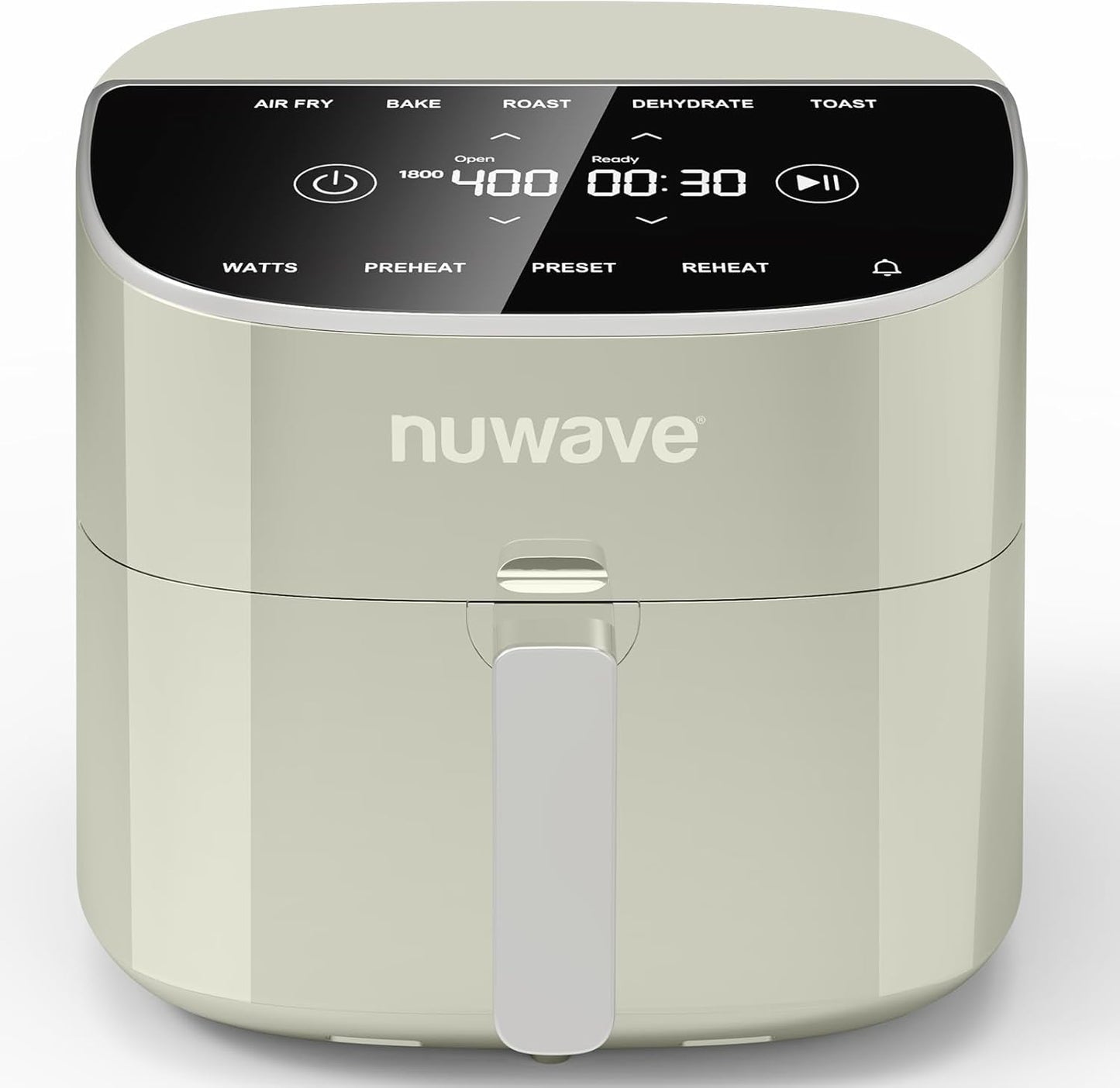 Nuwave Brio Plus 8 Qt Air Fryer - PFAS Free, Digital Touch Screen, 100 Presets, Cool White Display