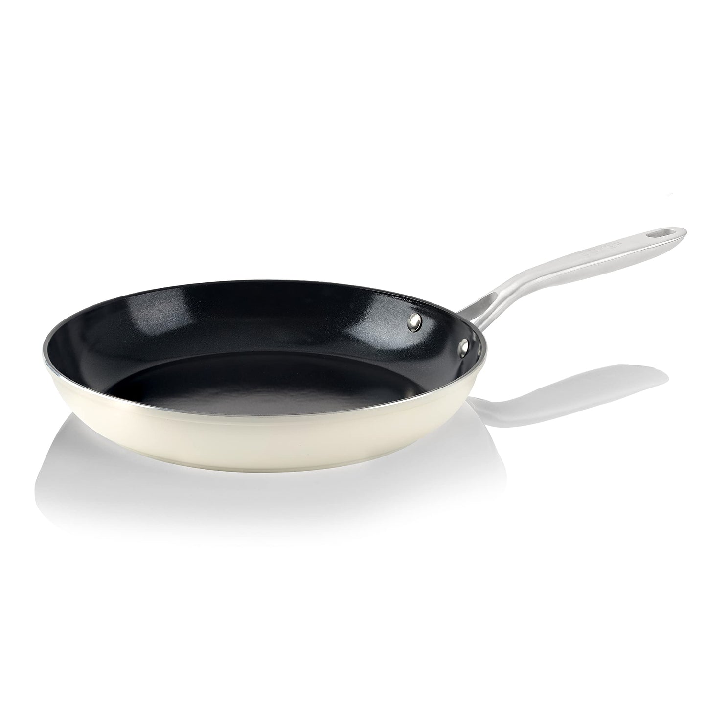ValenCera TeChef Collection | 12" Ceramic Nonstick Frying Pan Skillet, Nontoxic - Free of PFAS, PFOA, PTFE, Made in Korea (12-in)