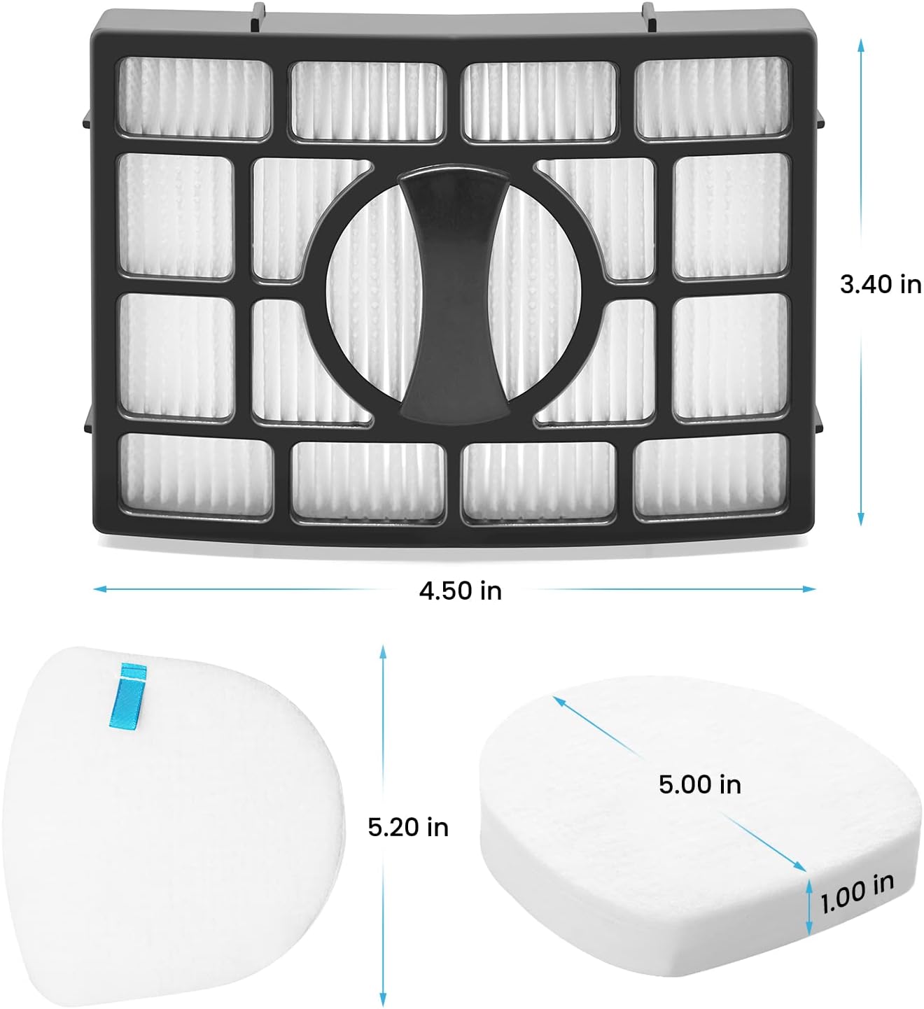 Shark Replacement Filter - HEPA Compatible for ZU561, ZU560, ZU572, ZU562, UV650, UV725 Vacuums