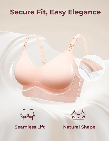 Momcozy Nursing Bras | YN21 Seamless Maternity Bra for Ultra Comfort | Natural Shape, Pregnancy Sleep Bralette