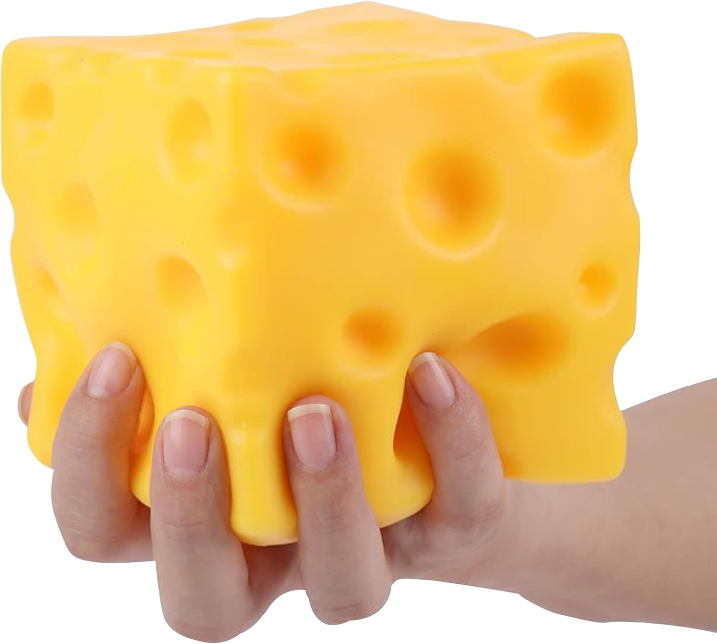ORB Easy Sqweezy Super Cheesy - Giant Soft Cheese Stress Relief Toy | Fun, Squishy, Slow Rising Fidget for All Ages