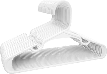 Utopia Home Kids Hangers - 60 Pack 11.5 Inch Plastic Baby Hangers for Closet | White Childrens Hangers