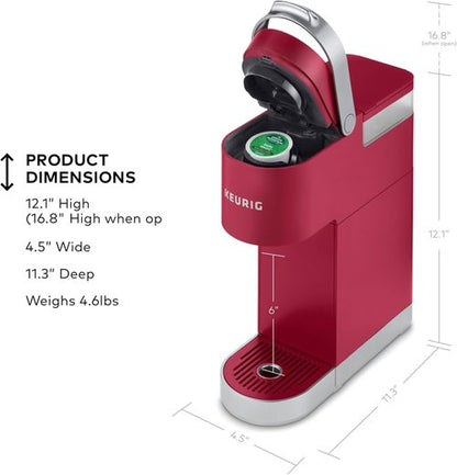Keurig K-Mini Plus Coffee Maker - Single Serve K-Cup Pod Brewer | 6 to 12oz Sizes, Cardinal Red