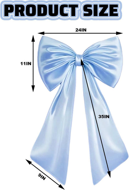 Skiennix Large Blue Bow Decor - Stunning Birthday Party Backdrop & Wall Decorations for Weddings, Showers