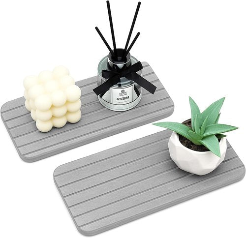 Diatomaceous Earth Dish Drying Mat - Quick Drying Absorbent Stone for Kitchen & Bathroom | Versatile Sink Tray