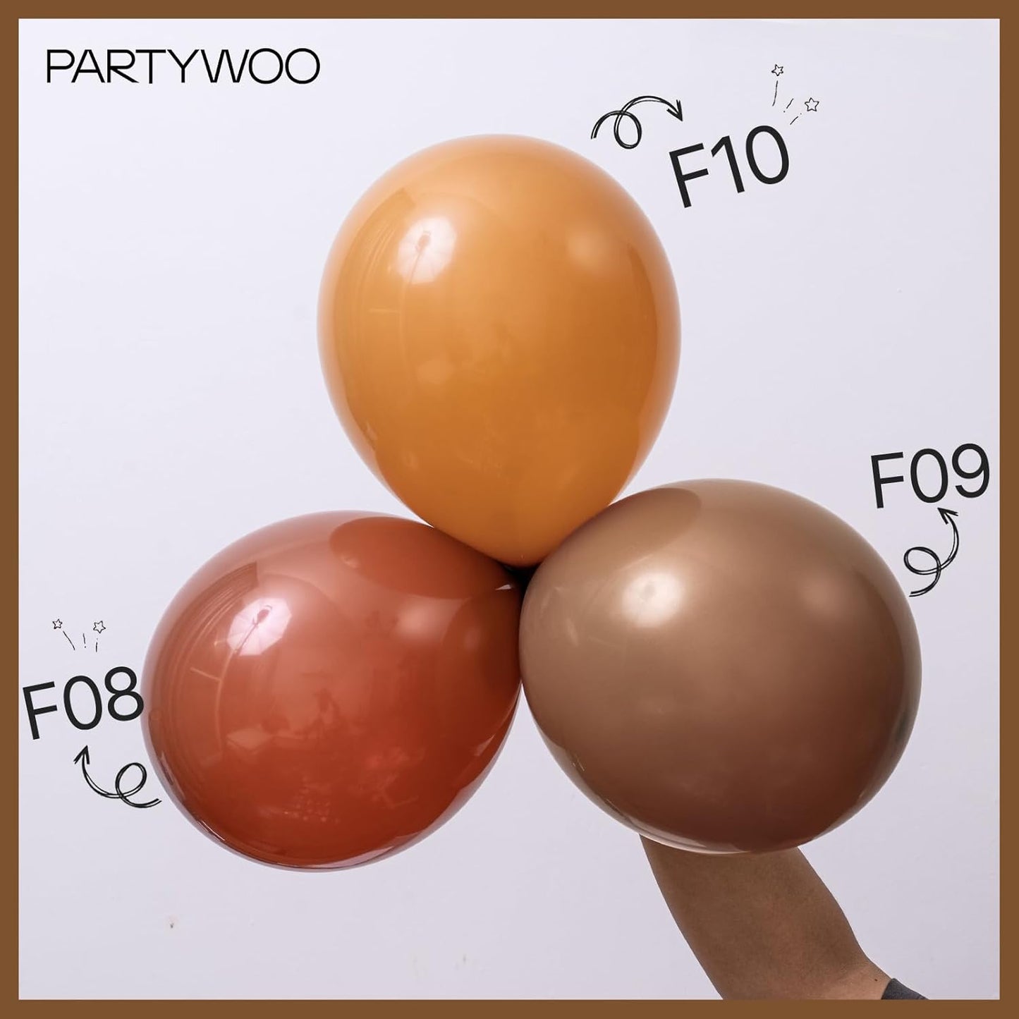 PartyWoo Brown Balloons - 50pcs 5 Inch Mini Boho Neutral Coffee Tan Latex for Weddings & Events