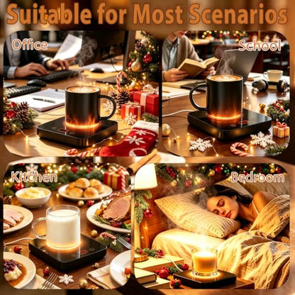 Coffee Mug Warmer for Desk 5.5x6.3 Inch with Auto Shut Off & Adjustable Temperature