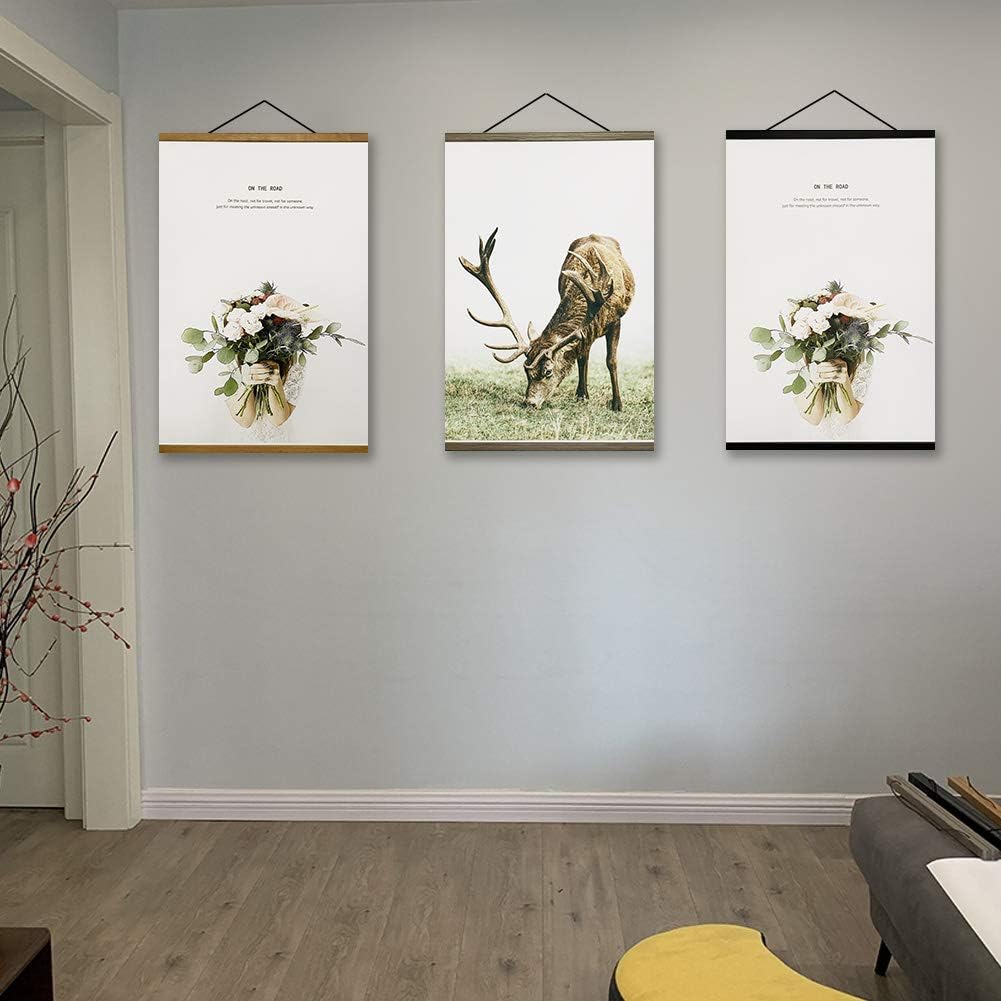 Miaowater Magnetic Wooden Poster Frames - 2 Pack for 16x16, 16x20, 16x22, 16x24 Art Display