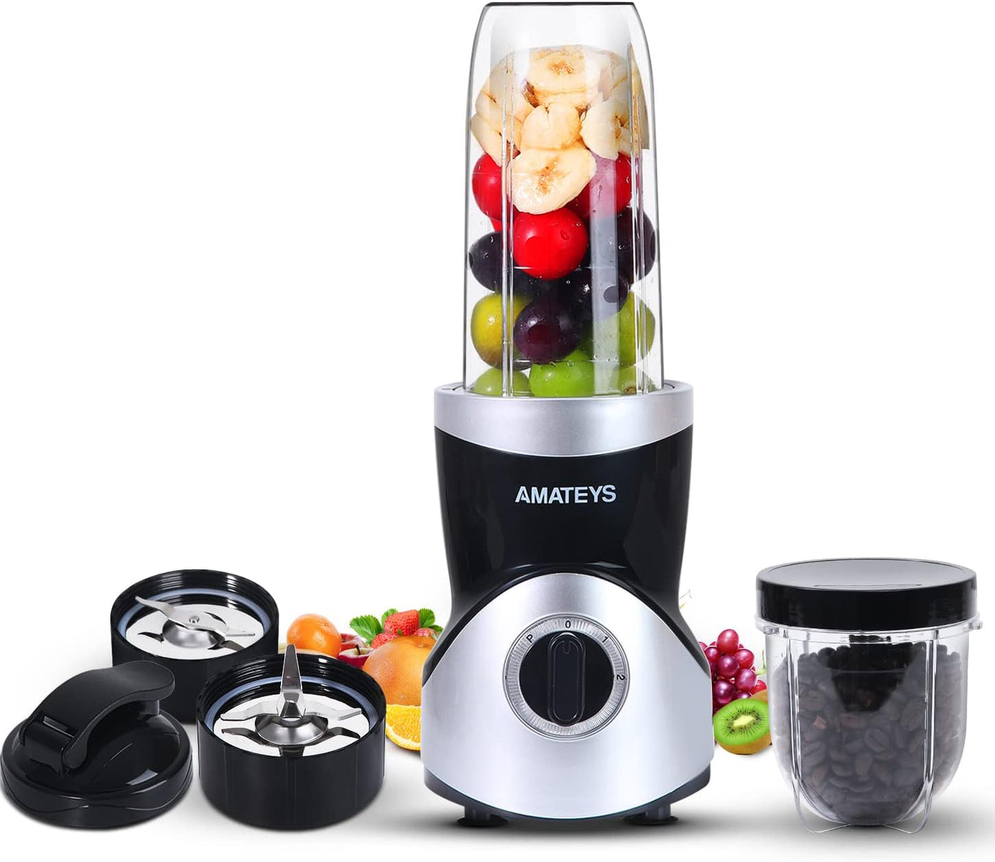 Skiennix Personal Blender - Professional Kitchen Blender for Shakes & Smoothies | Portable with 24/10 OZ Travel Bottles