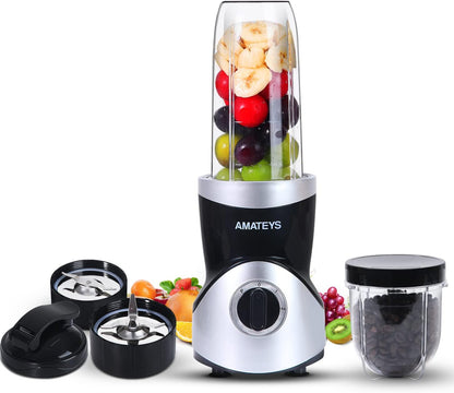 Skiennix Personal Blender - Professional Kitchen Blender for Shakes & Smoothies | Portable with 24/10 OZ Travel Bottles
