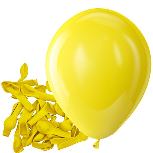 Bezente Yellow Balloons Latex Party Balloons - 150 Pack 5 inch Matte Small Yellow Helium Balloons for Birthday Wedding Bridal Shower Summer Party Decorations