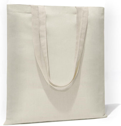 Skiennix Canvas Tote Bags - Reusable Blank Shopping & Grocery Bags | 6, 12, 24, or 48 Pack Options