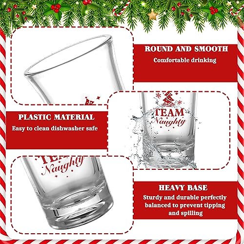 30 Pack Christmas Shot Glasses - Naughty Nice Party Cups, 1.2 oz Acrylic